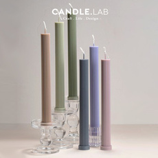 Ароматерапия DIY материалы/инструменты candle.lab | 平头细齿圆柱形柱蜡pc模具透明硬质塑料蜡烛模具