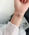 Phiên bản Hàn Quốc của vòng đeo tay bằng thép titan nữ không phai màu thương hiệu vòng tay đơn giản hoa hồng vàng hipster hoang dã dát bạn gái cá tính Vòng đeo tay Cuff