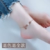 Nhật bản và Hàn Quốc phiên bản titan thép vòng chân nữ không phai đơn giản rose gold sợi dây màu đỏ chuông sinh viên sexy chữ mắt cá chân chuỗi chân