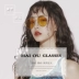 Phiên bản Hàn Quốc của kính râm retro retro retro kính nữ trong suốt màu vàng chuỗi kính nam 2018 kính râm màu đỏ đường phố bắn kính giả cận Kính râm