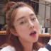 Kính châu Âu và Mỹ retro nữ chống gương phẳng màu xanh kính phi công khung kính văn học Harajuku glasses kính cận thị nam - Kính râm kính râm cận Kính râm