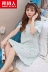 Nam cực nightdress nữ mùa hè bông little lady Hàn Quốc phiên bản của sinh viên tươi sexy có thể mặc ngắn tay đồ ngủ của phụ nữ váy Đêm đầm