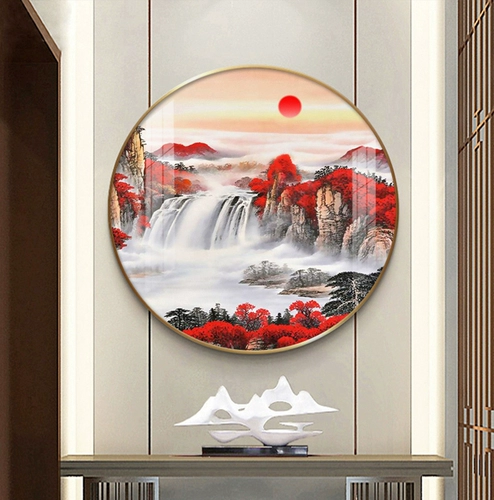 Печать поперечной вышивки 2023 Новая линейная вышивка гостиная ландшафтная живопись пейзажа Fortune Flous Turbus