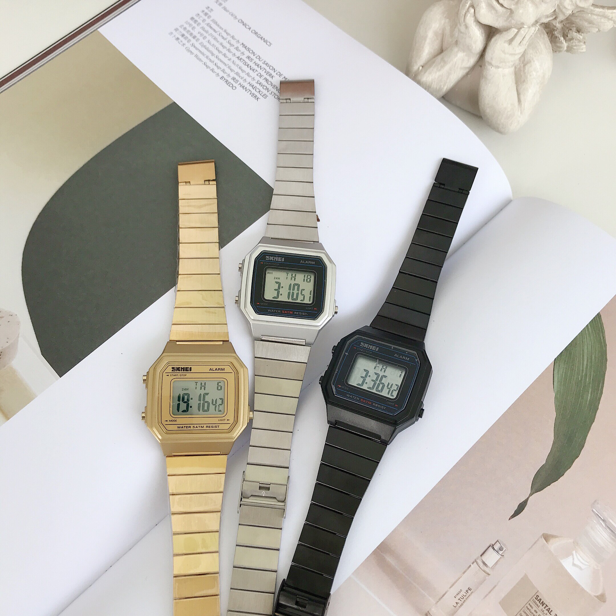 INS Harajuku Style Rectangular Electronic and Female Middle School Students Trend Digital Display Small Watch for Male _voghion.com