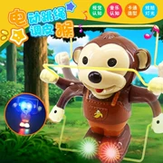 Đồ chơi sáng tạo phim hoạt hình điện bỏ qua dây nghịch ngợm khỉ với đèn âm nhạc đèn khác đồ chơi điện gói đặc biệt