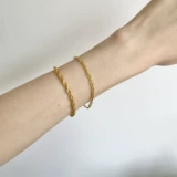 [Маленькие декоративные украшения] Пятно 999 Foot Gold, воздух Super Flash 5G Gold Bracelet Special Craft Design Sense модный