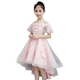 Cô gái ăn mặc 2018 từ mới vai màu hồng trẻ em sinh nhật công chúa váy fluffy hoa cô gái váy cưới mùa hè
