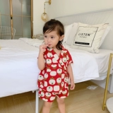 Летний японский свежий комплект для девочек, детская одежда, короткий рукав