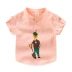 Quần áo trẻ em cậu bé ngắn tay áo sơ mi 2018 mới mùa hè bé áo bông trẻ em Hàn Quốc phiên bản của trẻ em áo sơ mi mùa hè