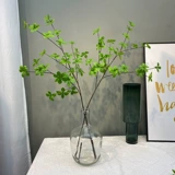 Северная симуляция зеленое растение Моделирование цветы японские висящие часы отдельные ветви пьяные деревянные листовые фальшивые ветви гостиная растения декоративные украшения