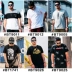 Mùa hè chất béo ngắn tay t-shirt nam kích thước lớn lỏng cộng với phân bón để tăng xu hướng của bông thường chất béo vòng cổ áo sơ mi quần áo big size nam Cực lớn