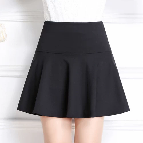 Мини-юбка, эластичная юбка, городской стиль, высокая талия, А-силуэт