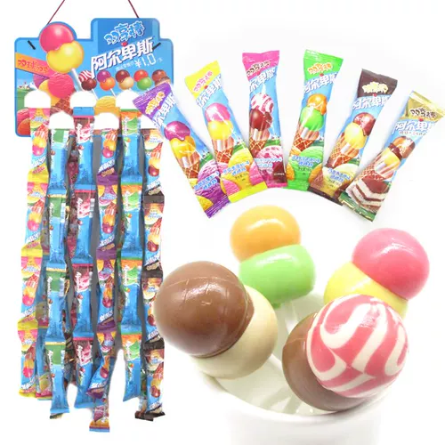 Альп двойной наслаждение стержнем 48 целый сумка в форме шарика в форме Lollipop Multi -Fullaved Детский фестиваль со старой конфеты Vibrato подключен