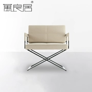 Wanliangju thiết kế nội thất da dễ dàng ghế da đơn giản ghế kim loại giải trí ghế