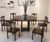 Bàn ăn Trung Quốc mới kết hợp hiện đại tối giản chạm khắc bàn ăn tròn bàn ăn biệt thự biệt thự mô hình phòng Zen - FnB Furniture chân bàn kính cường lực FnB Furniture