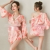 Nhật sexy đồ lót Ice Silk kimono áo choàng tắm sexy quần áo ngủ trong suốt Sao đồng phục đồ lót nóng cám dỗ áo cưới váy đầm