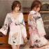 Nhật sexy đồ lót Ice Silk kimono áo choàng tắm sexy quần áo ngủ trong suốt Sao đồng phục đồ lót nóng cám dỗ áo cưới váy đầm