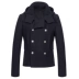 GXG thời trang mùa đông xu hướng giản dị đôi áo len ngắn màu xanh hải quân áo khoác lông 54106172