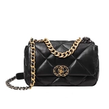 Цепь, сумка через плечо, вместительная и большая сумка на одно плечо, в стиле Шанель, на цепочке, из натуральной кожи