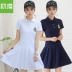 Thể thao và giải trí váy nữ mùa hè cao đẳng gió váy tennis váy thể thao váy POLO cotton tennis dress Trang phục thể thao