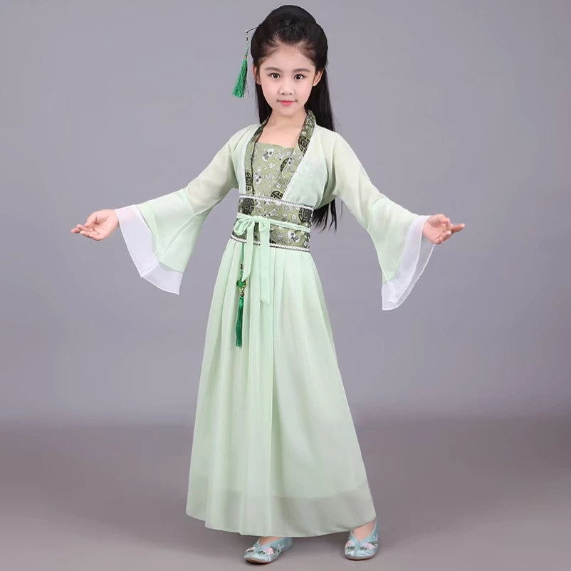 Hanfu nữ cổ tích mùa hè phong cách Trung Quốc người lớn váy cổ tích sinh viên đại học trang phục cổ trang biểu diễn trang phục trẻ em trang phục biểu diễn - Trang phục