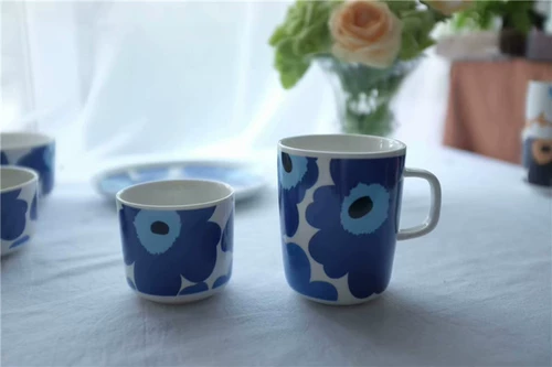 Разное общество Nordic Powant Flowant Classic Cup Cup Dessert Soup Drive серия серии Home Blue