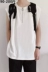 Áo thun nam có dây kéo thấm mồ hôi cộng với phân bón XL xu hướng áo thun trễ vai không tay mặc mùa hè Nhật Bản - Lót Lót