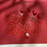 Красная деревянная подвеска ручной работы, набор материалов, защитный амулет, аксессуар, «сделай сам»