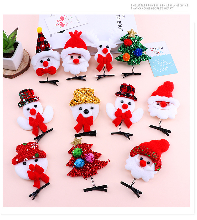 10 Christmas HairpinsStall supply wechat Business Ground push Scan code Offline drainage Add people Internet celebrity Hot money Small gift Opening activity gift