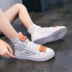 Hàn quốc phiên bản của cao-top sneakers hip-hop giày thủy triều 2018 mùa hè net phụ nữ màu đỏ của giày sinh viên hoang dã giản dị giày trắng Giày cao gót