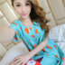 Mùa hè ngắn tay cotton lụa nightdress nữ Hàn Quốc phiên bản của bông mỏng đồ ngủ cotton nhân tạo cotton lụa nhà thường dịch vụ XL đầm ngủ 2 dây Đêm đầm