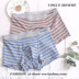 Thời trang nam kinh doanh thể thao sọc trẻ trung Boxer tóm tắt Cotton nhẹ và thoáng khí Mid-mid eo Quần short quần lot nữ Giữa eo