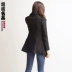 Áo khoác len nữ size lớn 2019 thu đông 2018 phiên bản mới của Hàn Quốc tự canh tác trong phần dài của áo khoác len dày ấm áp - Áo Hàn Quốc