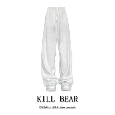 taobao agent Kill Bear Sports wide -pear -type figure showed children autumn model 2023 beam of loose leisure pants