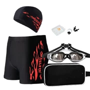Bộ đồ bơi nam thiết bị tắm chuyên nghiệp phù hợp với suối nước nóng chàng trai quần bơi boxer thủy triều thời trang năm mảnh phù hợp - Nam bơi đầm