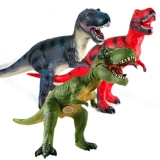 Большой мягкий динозавр из мягкой резины, игрушка, комплект, модель животного для мальчиков, тираннозавр Рекс, 3-6-10 лет