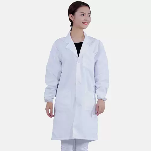 Химический белый халат для работы, униформа врача, короткий рукав