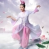 Trang phục múa cổ điển cho trẻ em gái Trung Quốc quạt ô biểu diễn múa quần áo trẻ em bài hát mùa hè thanh lịch - Trang phục