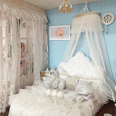 taobao agent BJD curtain bed mantle lace gauze custom camera props baby house accessories SD3/4/6/8 points small cloth doll furniture