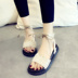 Hàn Quốc phiên bản của thời trang mỏng chân dây đeo mắt cá chân dép nữ phẳng chân vòng may giày phẳng với đáy mềm dày dép Roman Sandal