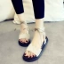 Hàn Quốc phiên bản của thời trang mỏng chân dây đeo mắt cá chân dép nữ phẳng chân vòng may giày phẳng với đáy mềm dày dép Roman