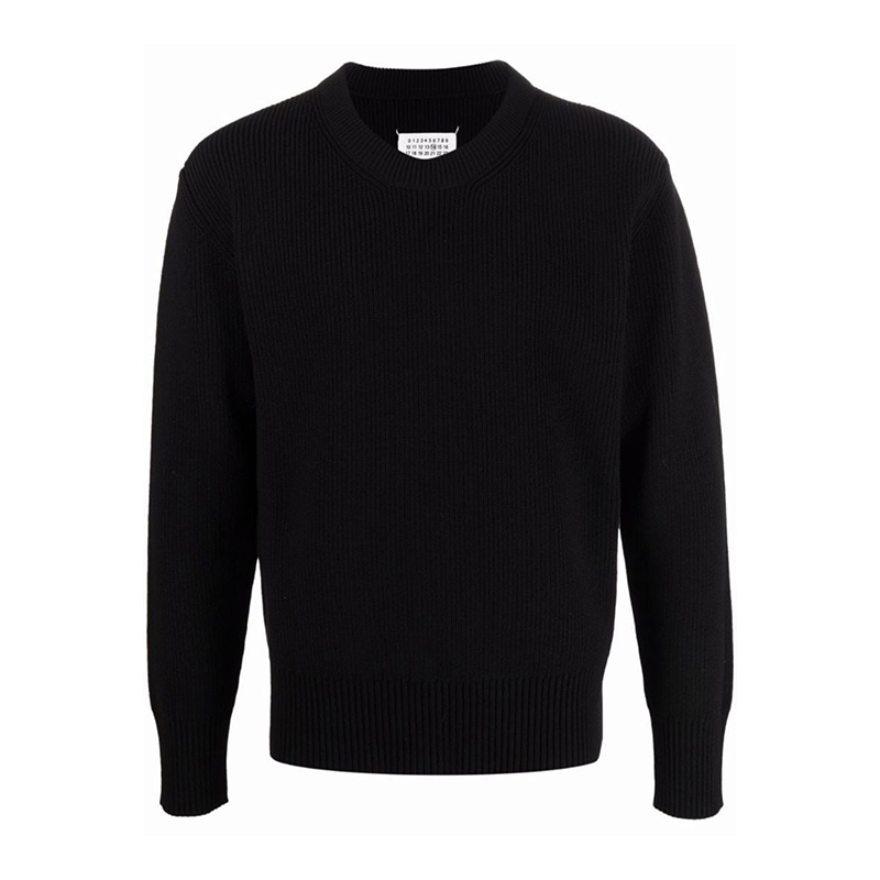 thumbnail for Margiela style 21AW new Margiela wool round neck black sweater unisex MM6 sweater