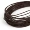 DIY handmade chất liệu cà phê đen sâu 1 2MM tròn đầy màu sắc dây da vòng cổ dây vòng tay dây thừng - Vòng đeo tay Clasp