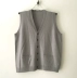 Vật liệu kết cấu tuyệt vời người đàn ông trung niên của cashmere len cardigan mở áo len không tay vest len ​​vest Áo len Cashmere