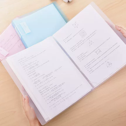 Бесплатная доставка для бесплатной доставки 72555 Полупрозрачная информационная книга Студенческая тестовая бумага для организации сумки PP Файл -плагин -IN Storage Sack