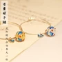 Cloisonne Sachet Ball Bracelet Gói nhỏ rỗng với mặt dây chuyền Vòng tay mặt dây chuyền với một món quà - Vòng đeo tay Clasp vòng tỳ hưu vàng