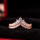 Платиновое импортное золотое универсальное кольцо, платина 950 пробы, США, розовое золото, серебро 925 пробы