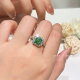 Платиновое импортное квадратное обручальное кольцо, платина 950 пробы, США, серебро 925 пробы, 2 карат