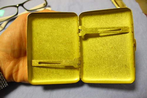 Медный ультратонкий высококлассный портативный матовый портсигар, брелок для визитных карточек