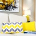 Màu sắc ấm áp màu vàng xám sofa hình học gối đệm 30 * 50 40 * 60 70 văn phòng dài eo gối gối